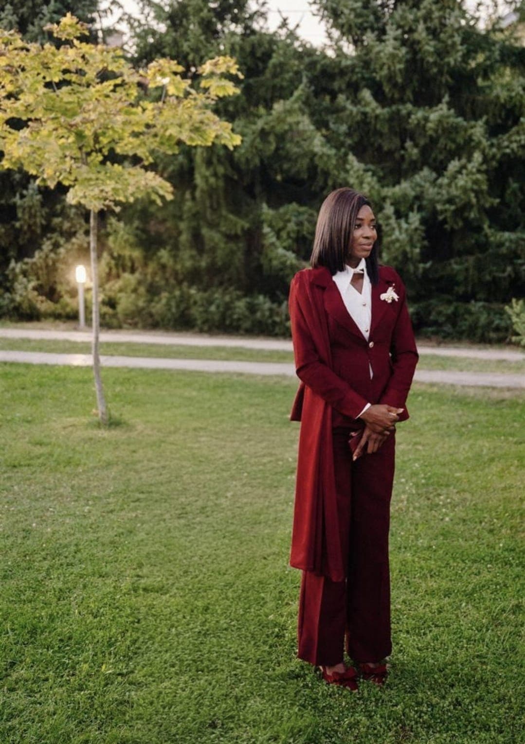 Burgundy Power Suit